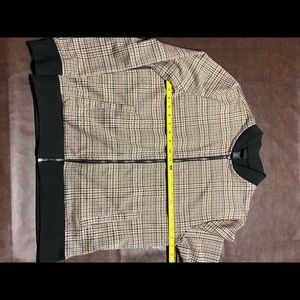 H&M plaid bomber jacket euc